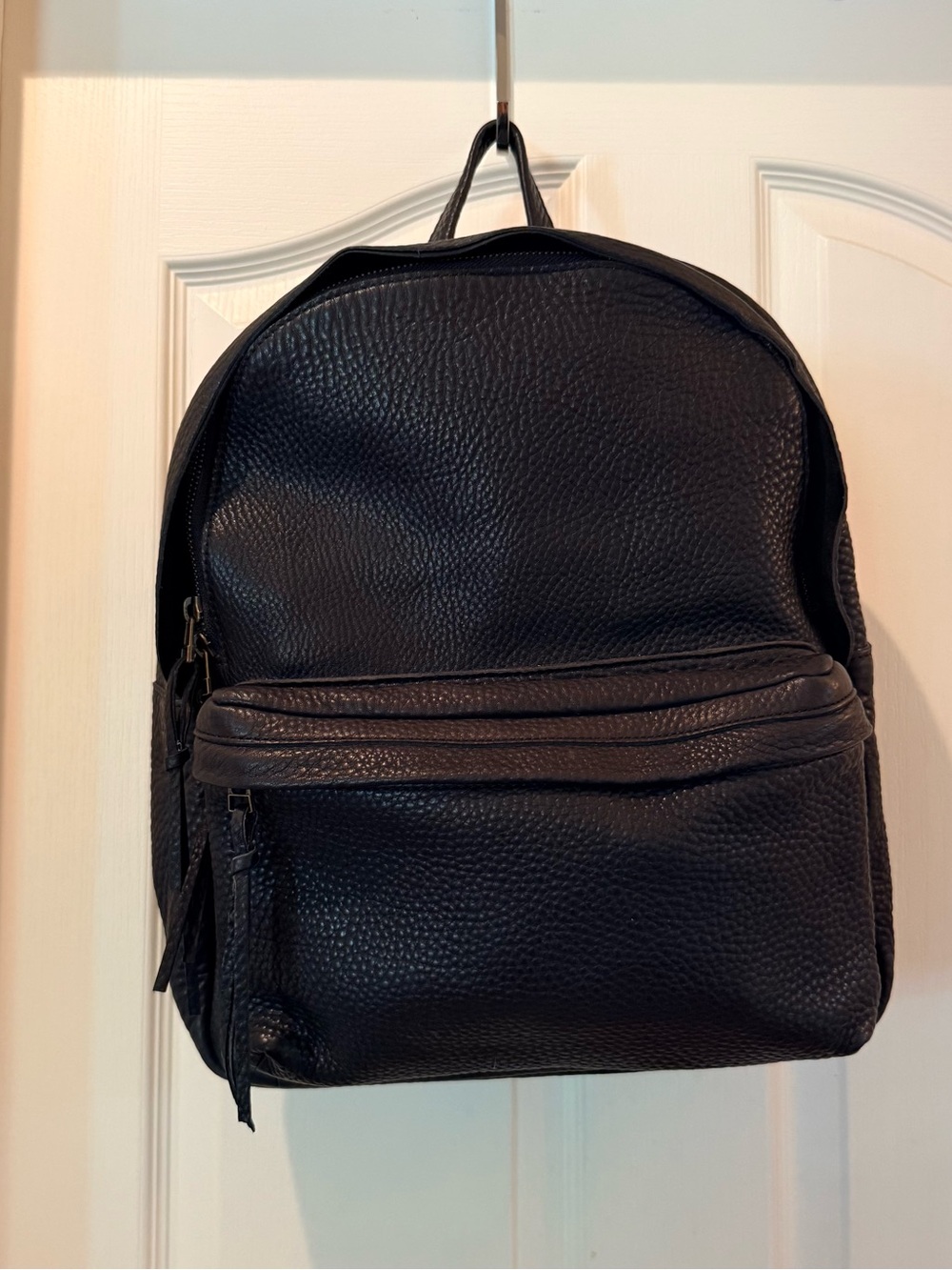 Madewell Black Leather Backpack - Classic Minimal Design